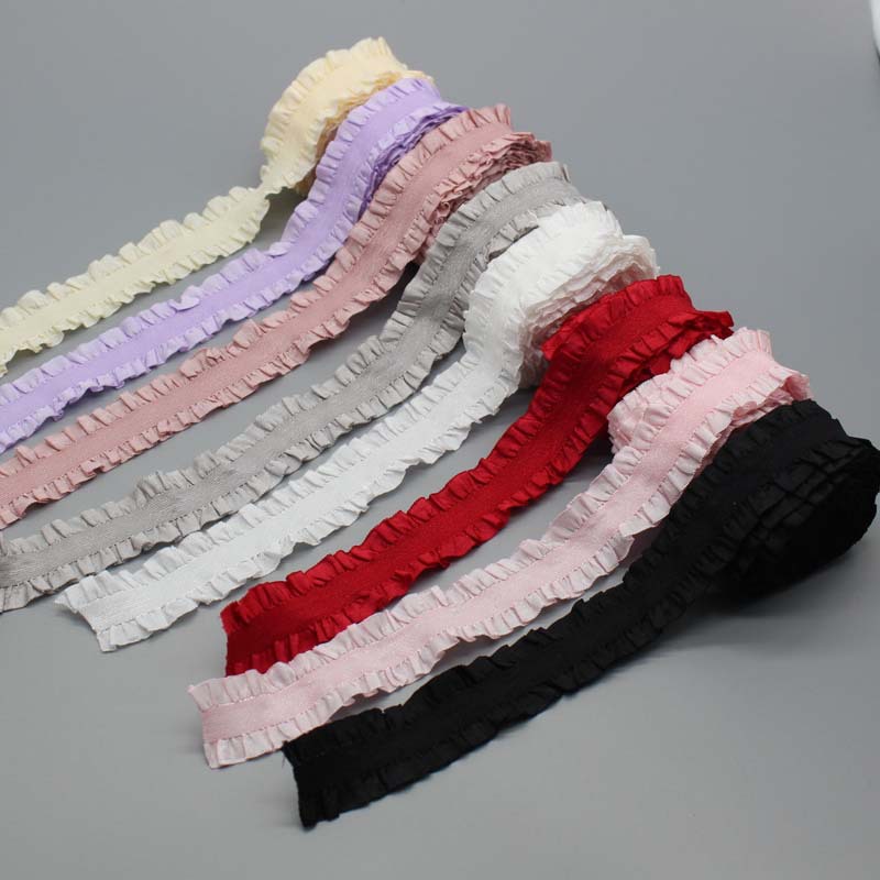 Lace Ribbon Trim - Ленты Эластичные кружевные с оборками, 25
