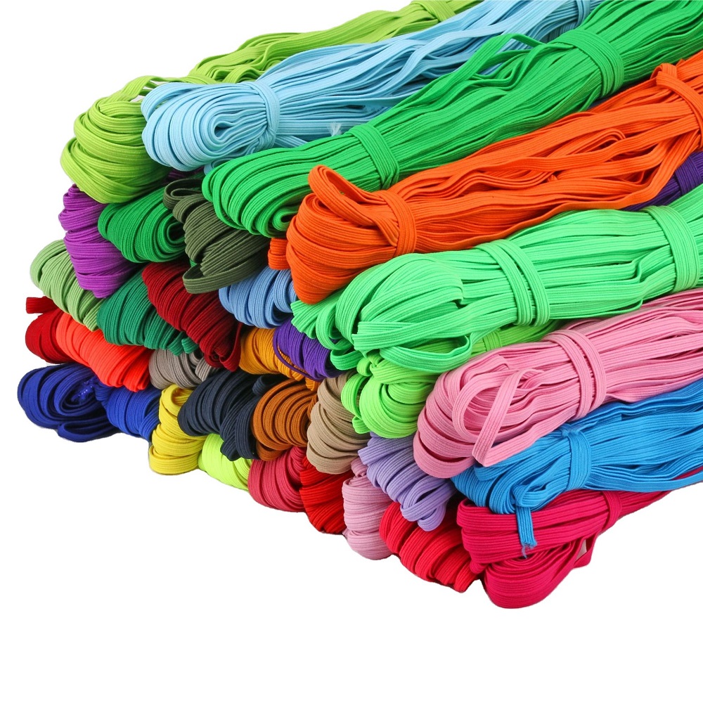 Lace Ribbon Trim - Эластичная лента, 6 мм, цветная, канатная