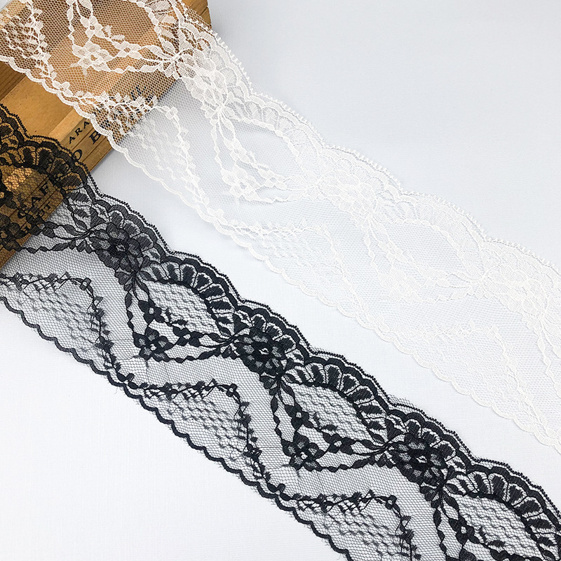 Lace Ribbon Trim - 5-метровая неэластичная кружевная лента, вышитая сетчатая