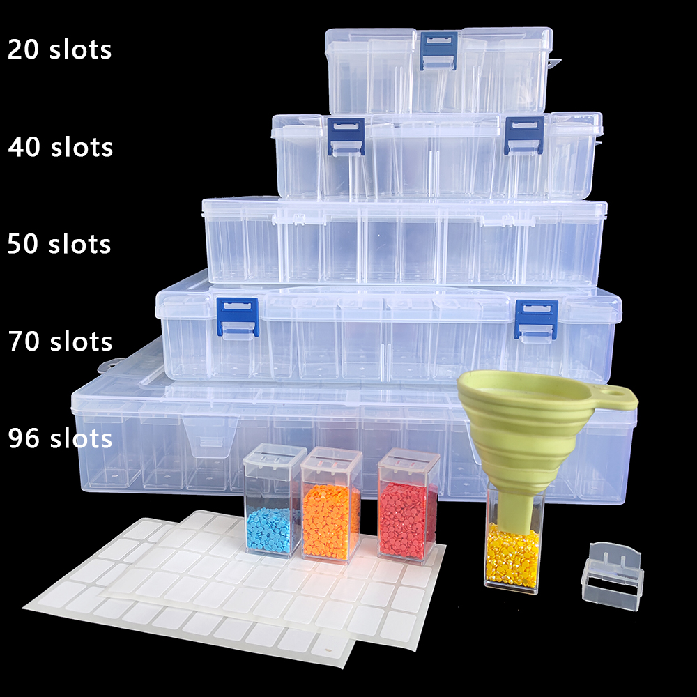 Craft Embellishment Storage - Квадратный пластиковый органайзер для алмазной мозаики