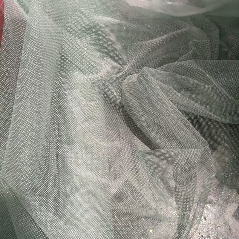 Ткань из сетки с блестками и п – обзор и цена Crystal Mesh Fabric