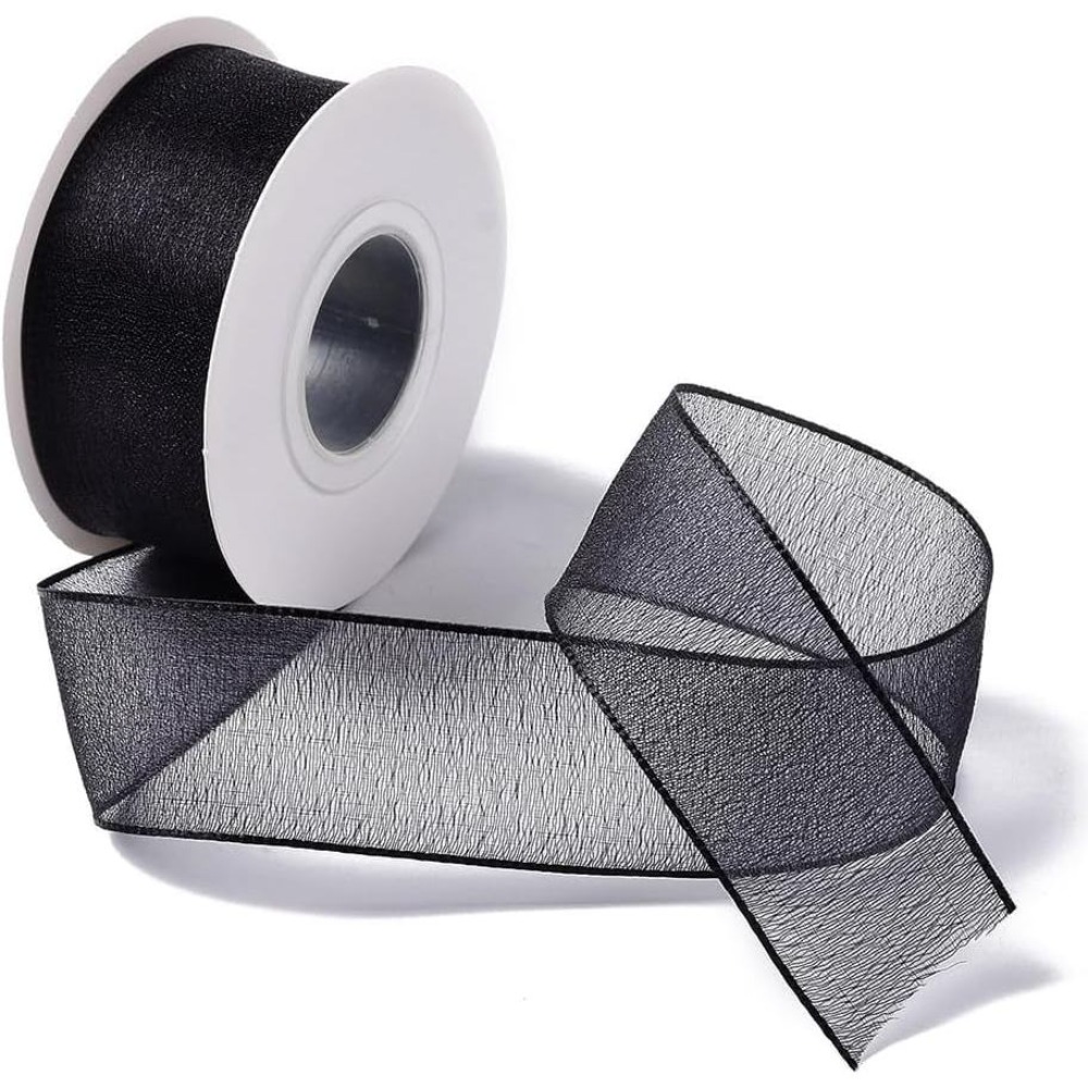 Черная органзовая лента ширино – обзор и цена Organza Ribbon Spool