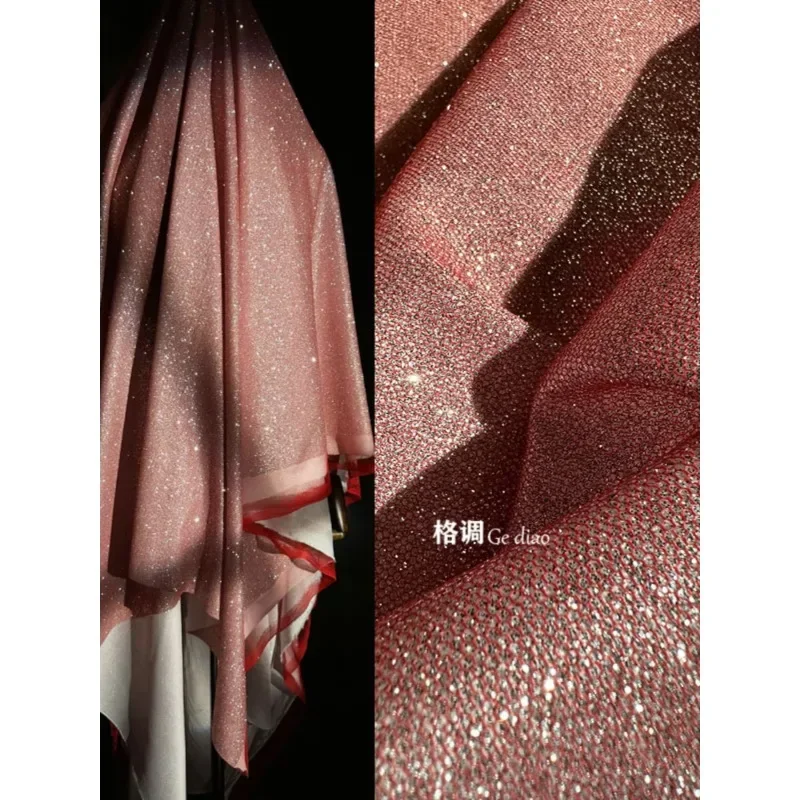 Красная блестящая пудра-марлев – обзор и цена Crystal Mesh Fabric