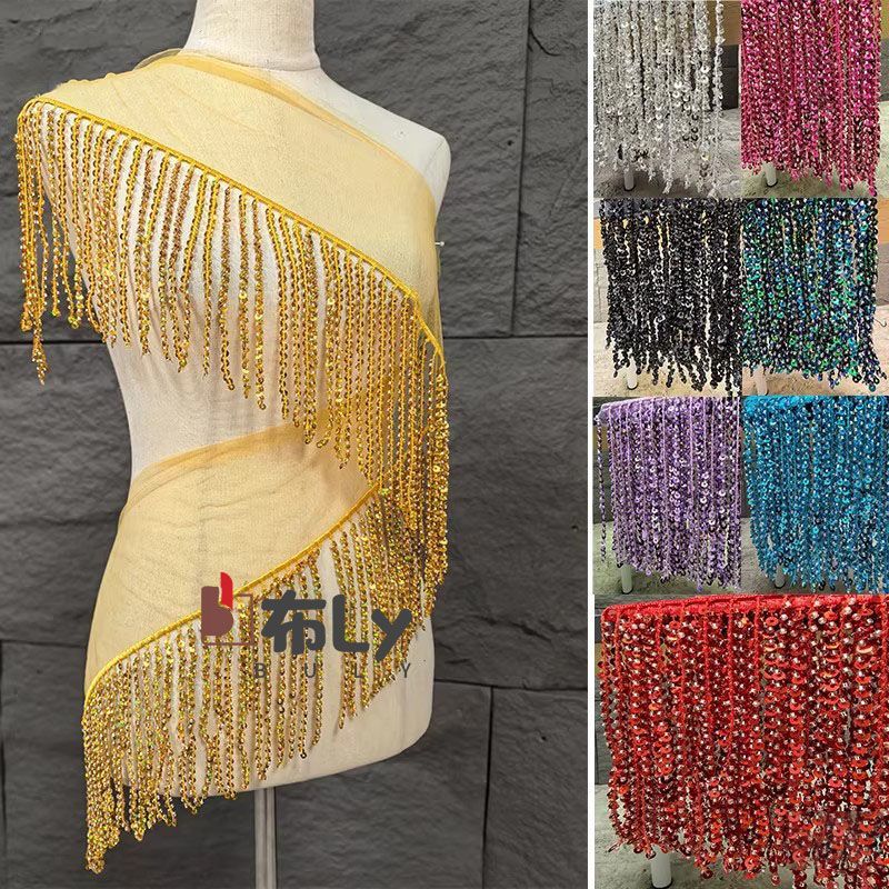 Бахрома с бисером и пайетками  – обзор и цена Beaded Trim Fringe