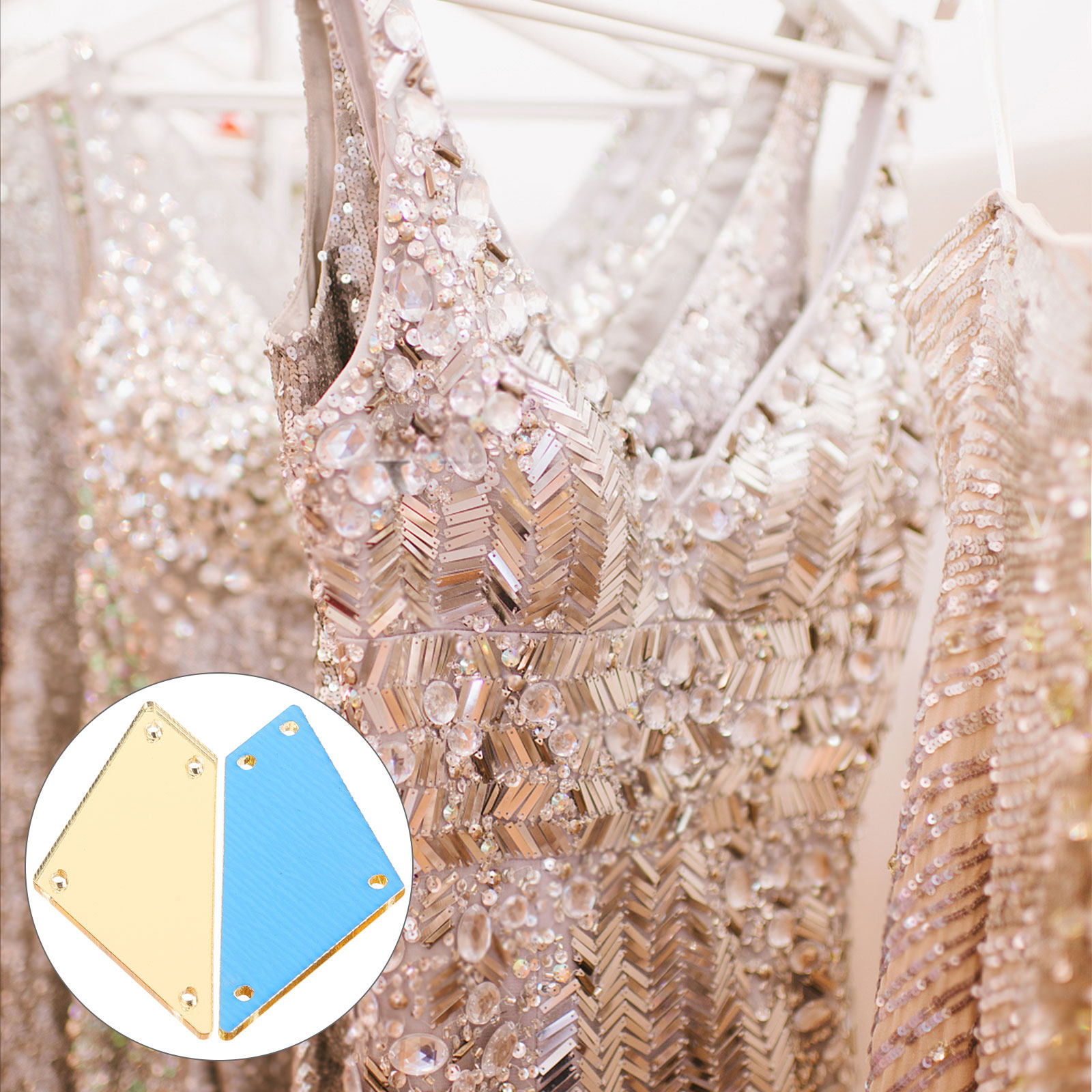 50 шт. акриловых зеркальных ст – обзор и цена Sew On Rhinestone